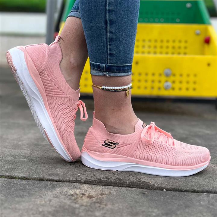 کتانی دخترانه SKECHERS گلبهی کد 12761